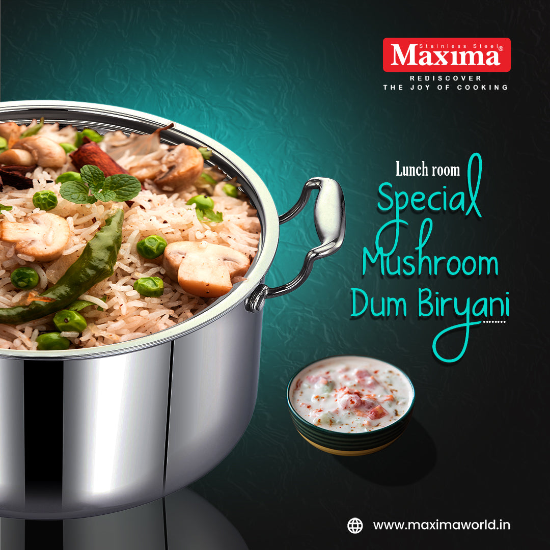 Lunchroom special Mushroom Dum Biryani