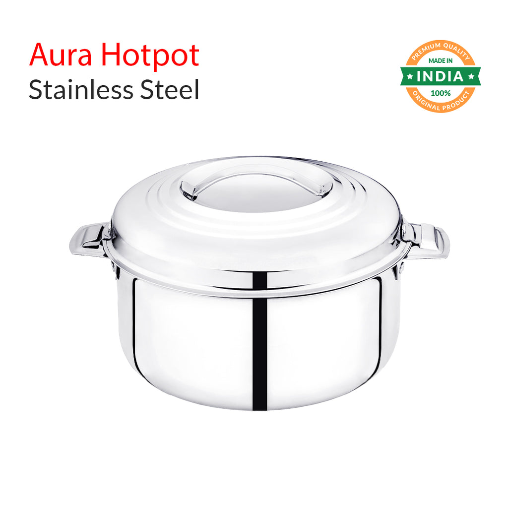 Aura Double Walled Stainless Steel Hotpot (20% off)- Maxima Kitchenware