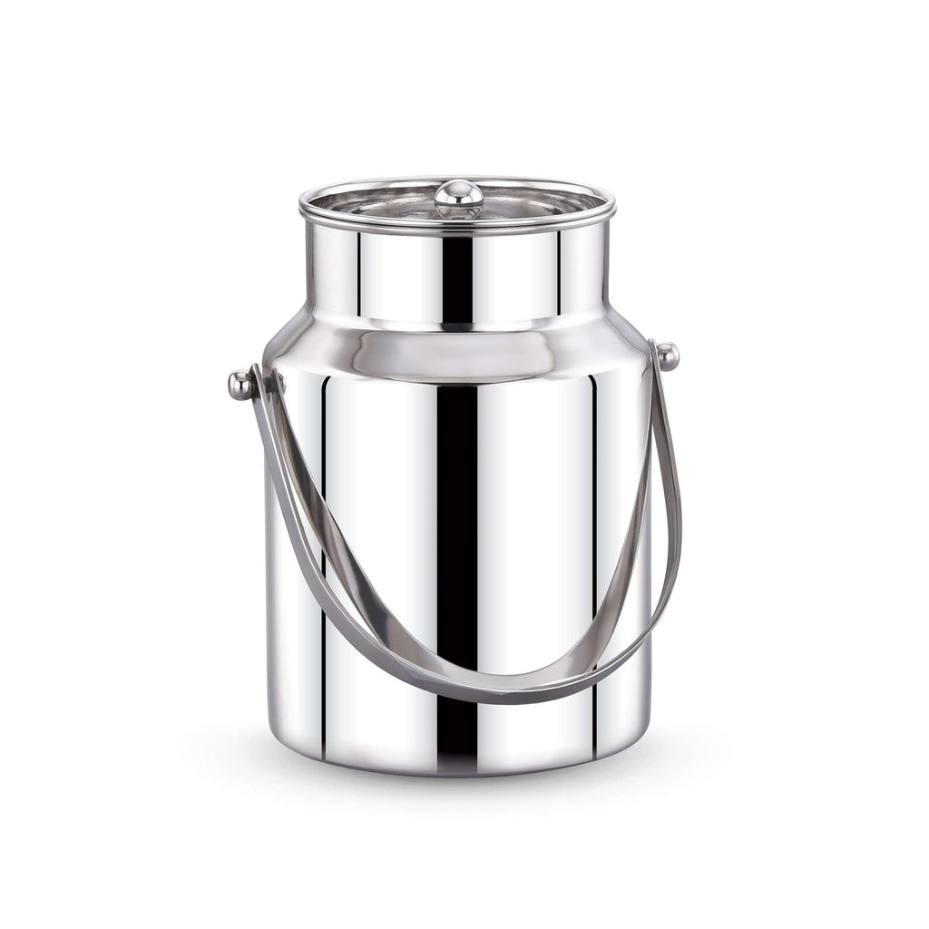 Maxima SS Barni Flat Handle/Ghee Can/Oil Container/Milk Can