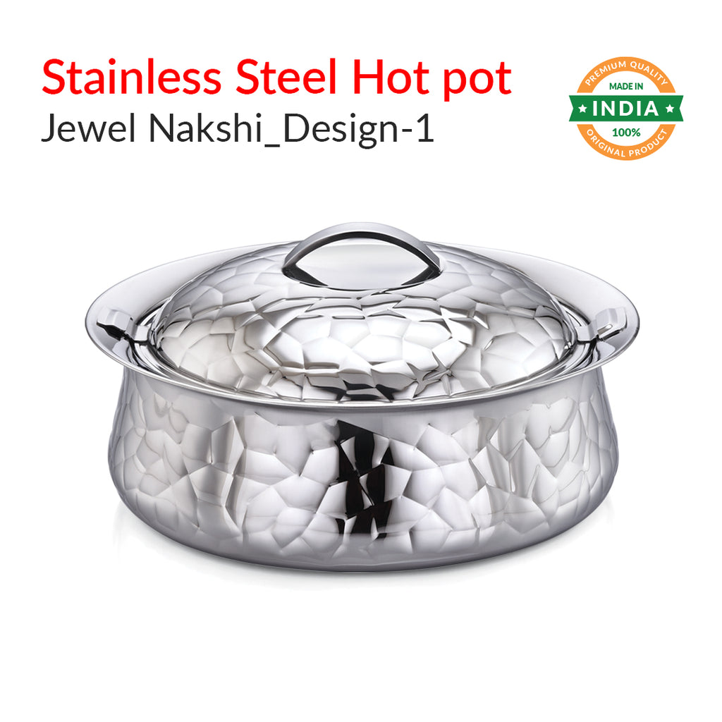 Prime Series Jewel Nakshi Stainless Steel Hotpot ( 20% OFF ) Design 1- Maxima World