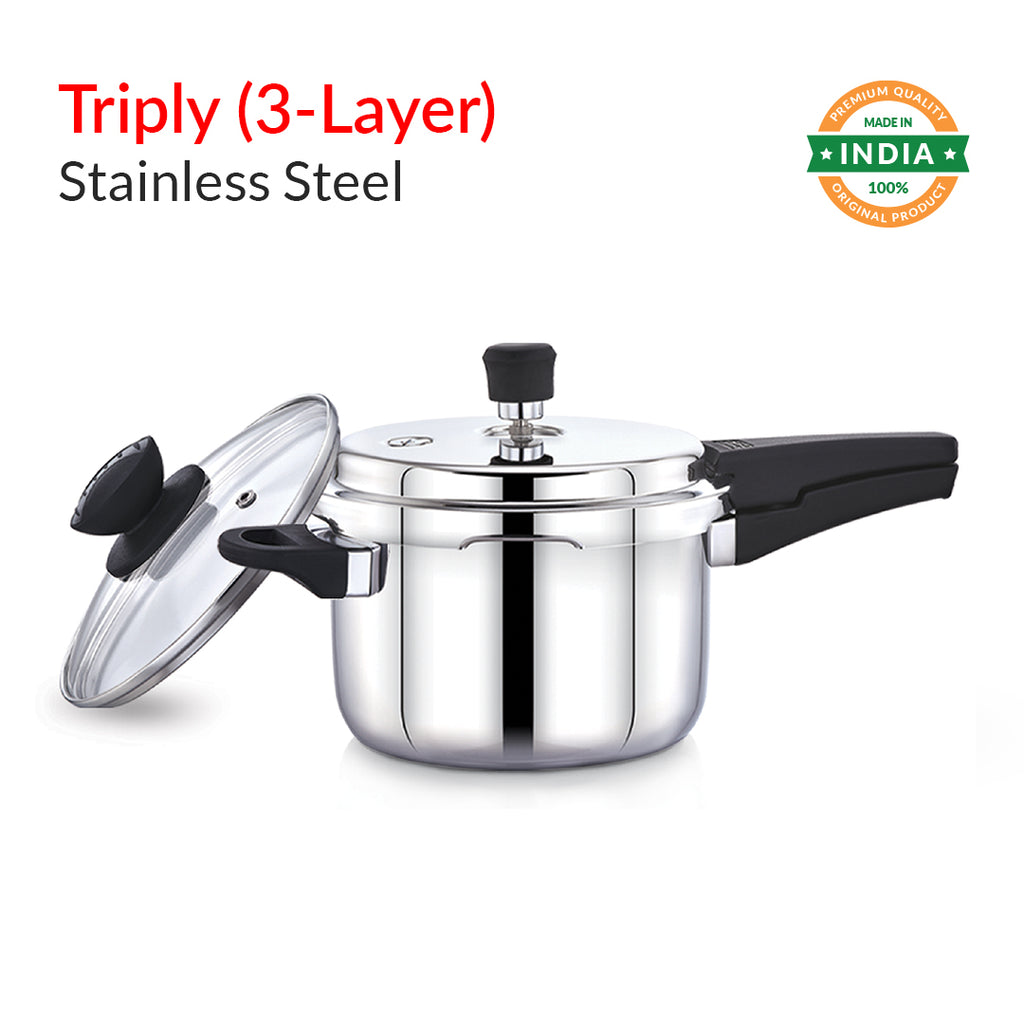 Triply Stainless Steel Sumo Plus Pressure Cooker ( 25 % Off )- Maxima Cookware