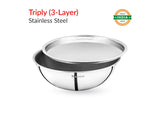 Triply Stainless Steel Tasla with lid (25% OFF)- Maxima Cookware