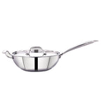 Triply (3-Layer) Stainless Steel Wok Pan with Stainless Steel Lid (24 cm, 2.5 LTR) (25% off) Samrat Houseware Private Limited