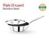 Triply Stainless Steel Wok Pan with Lid- (25% off)- Maxima Cookware